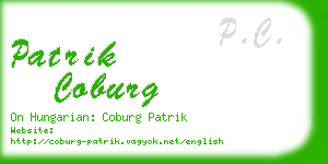 patrik coburg business card